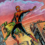 Dibujo con colores Spider-Man. Un proyecto de Ilustración tradicional, Cómic y Dibujo de Juan Carlos Gómez - 14.11.2018