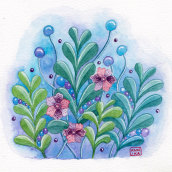 Mi Proyecto del curso: Técnicas de acuarela en negativo para ilustración botánica. Un progetto di Illustrazione di Annika Sylte - 02.05.2020