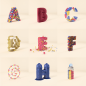 36 Days of type - 2020. 3D project by Paul Goerne - 03.31.2020