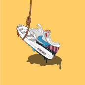 [Steal Airmax]. Design, Traditional illustration, Graphic Design, Street Art, Creativit, Drawing, Digital Illustration, Instagram, and Digital Drawing project by Nuria Varas Sancho - 05.04.2020