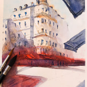 I love Paris. Un proyecto de Arquitectura, Bellas Artes, Pintura, Creatividad, Dibujo y Pintura a la acuarela de Neus Roso - 04.05.2020