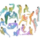 Mi Proyecto del curso: Dibujo anatómico para principiantes. Un progetto di Illustrazione, Bozzetti, Illustrazione di ritratto e Illustrazione tessile di Absurdismus - 07.05.2020