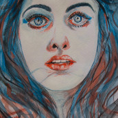 Blue Eyes. Un proyecto de Pintura a la acuarela de Alberto De Diego Martínez - 18.05.2020