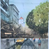 Paisajes urbanos en acuarela-William Palomino. Un proyecto de Ilustración tradicional de wpalominom - 19.05.2020