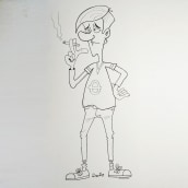 El joven fumador. Desenho projeto de gave_draw - 19.05.2020