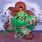 Son de la culebra. Ilustração tradicional projeto de Frida Leyva - 25.05.2020