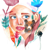 My project in Illustrated Portrait in Watercolor course. Un proyecto de Ilustración tradicional, Pintura a la acuarela e Ilustración de retrato de Amanda Schmidt - 25.05.2020