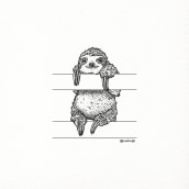Baby Sloth. Traditional illustration, Pencil Drawing, Drawing, Digital Illustration, Realistic Drawing, Artistic Drawing & Ink Illustration project by Román Cholbi - 05.11.2020