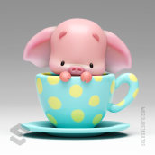 Little Oink. 3D, Character Design, 3D Character Design, and 3D Design project by Luis Miguel Maldonado Redondo - 05.30.2020