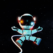 Astronauta Low Poly. 3D projeto de Jeins Gaona - 31.05.2020