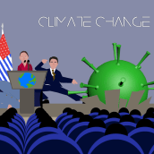 Climate change and Corona Virus. Motion Graphics, Animação, Animação de personagens, Animação 2D, e Criatividade projeto de Juan Valverde - 15.05.2020