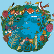 Día Mundial del Medio Ambiente. Ilustração tradicional projeto de Esther Burgueño Vigil - 05.06.2020