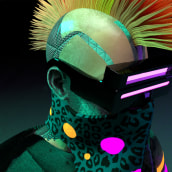 Cyberpunk C4D & Marvelous designer. Un proyecto de 3D, Retoque fotográfico, Animación 3D y Diseño 3D de Ana Sandoval Tobo - 06.06.2020