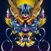 Dragón chino. Un proyecto de Ilustración tradicional e Ilustración digital de Carlo Palet - 06.06.2020