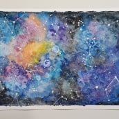 Mi Galaxia Proyecto 1. Un progetto di Pittura ad acquerello di Sandra M Grosso - 09.06.2020