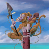 Mi Proyecto del curso: The Pirate Monkey. Ilustração tradicional, Animação, Design de personagens, Comic, Desenho, Ilustração digital, e Concept Art projeto de Jaime Martin Tamayo - 09.06.2020