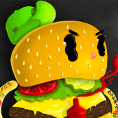Tremendo Hamburgueson. Traditional illustration project by MDZ4 GRAPHIC SYSTEM - 06.18.2020
