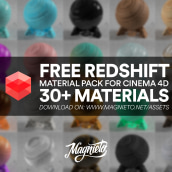 Librería gratuita de materiales para Redshift C4D. 3D project by Alejandro Magnieto Benlliure - 06.18.2020