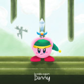 Fan-Art Kirby/Link. Un proyecto de Diseño de personajes, Ilustración digital y Dibujo digital de Daniel Peniche Cruz - 30.05.2020