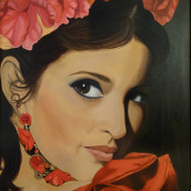 Retrato "Alma Gitana". Un proyecto de Pintura y Pintura al óleo de Miluska Bravo A. - 10.07.2020