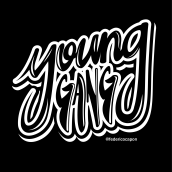 Young gang. Un projet de Lettering , et Lettering numérique de federico capón - 11.07.2020