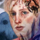 Mi Proyecto del curso: Retrato ilustrado en acuarela. Un proyecto de Dibujo, Pintura a la acuarela y Dibujo artístico de Elízabeth Blanco - 16.07.2020