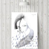 Ilustración | Blåhval. Un proyecto de Ilustración tradicional, Dibujo a lápiz, Dibujo, Ilustración digital, Ilustración de retrato, Dibujo de Retrato, Dibujo realista, Dibujo artístico, Decoración de interiores y Dibujo digital de Vanessa Estefa - 11.04.2020