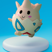 Togepi - Pokemon. Design, e Modelagem 3D projeto de Laura Beneto - 24.07.2020