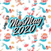 MerMay 2020. Traditional illustration, Pattern Design, and Textile Illustration project by Joan Vargas - 07.27.2020
