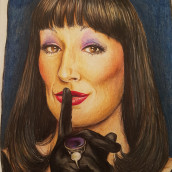 Mi Proyecto del curso:  Retrato realista con lápices de colores. Un proyecto de Dibujo realista de Miss Doubts - 30.07.2020