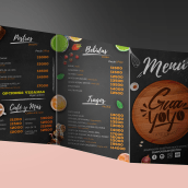 Diseño de Menú | GUAYOYO CAFE & BISTRO. Un proyecto de Diseño de carteles de Alfoncina Sanchez - 01.08.2020
