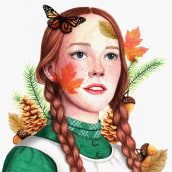Watercolor: Anne with an E. Um projeto de Ilustração, Ilustração digital, Ilustração botânica e Ilustração com tinta de Ludmila Fernandes - 03.08.2020
