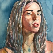My project in Artistic Portrait with Watercolors course. Un proyecto de Pintura a la acuarela de Alessandra Kemper - 04.08.2020
