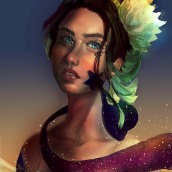 My project in Digital Fantasy Portraits with Photoshop course - thanks for these interesting lessons :):). Portrait Illustration project by ewakozlowska86 - 08.07.2020