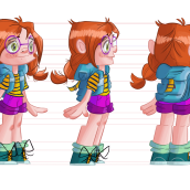 Chloe: Diseño de personaje . Animation, Character Design, Lighting Design, Digital Illustration, and Children's Illustration project by Frida A - 08.08.2020