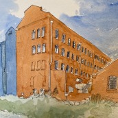 My project in Architectural Sketching with Watercolor and Ink course. Un projet de Illustration architecturale de davidholmes1.dh - 08.08.2020