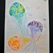 Medusas. Traditional illustration, and Watercolor Painting project by Larisa RP - 08.08.2020