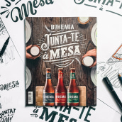 Sagres Bohemia - Junta-te à Mesa. Traditional illustration, Lettering, H, and Lettering project by João Neves - 08.21.2020