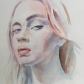 My project in Artistic Portrait with Watercolors course. Watercolor Painting project by Pascal Collins - 08.23.2020