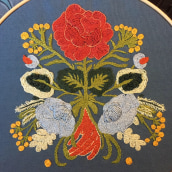 My project in Embroidery Technique with the Stem Stitch course. Un projet de Broderie de Sara Ray - 27.08.2020