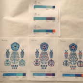 Mi Proyecto del curso: Teoría del color para proyectos textiles. Bordado projeto de Olga Estrada - 30.08.2020
