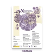 Campaña oficial 25N Ayuntamiento de Burjassot . Graphic Design, Poster Design, and Digital Illustration project by Eva Cortés Jiménez - 09.02.2020