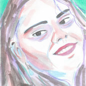 Meu projeto do curso: Retrato artístico em aquarela. Un proyecto de Ilustración de retrato de Priscila Cabral - 05.09.2020