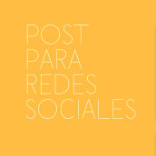 Post para RRSS. Projekt z dziedziny Projektowanie dla portali społecznościow i ch użytkownika Carmen Gaitán Solano - 09.09.2016
