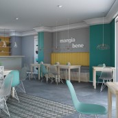 Cafetería Venecia . Un proyecto de Diseño de interiores de Carolina Tapia Barros - 17.09.2020