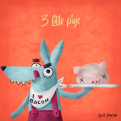3 Little Pigs and the wolf. Traditional illustration, Digital Illustration, Concept Art, Children's Illustration, and Creating with Kids project by Luis Preciado - 09.22.2020