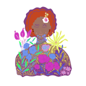 Meu projeto do curso: Retrato ilustrado com elementos botânicos Ein Projekt aus dem Bereich Digitale Zeichnung von Isabel Cristina Oliveira dos Santos - 26.09.2020
