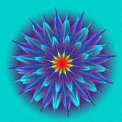 Ilustración Diseño Flor Azul. Un progetto di Design, Graphic design e Illustrazione digitale di Sonia González - 27.04.2020