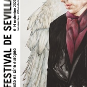 Cartel Festival Cine Europeo Sevilla 2020. Traditional illustration, Fine Arts, Film, and Watercolor Painting project by Julepe (and.me) Julio Serrano - 08.30.2020