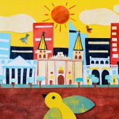Los pajaritos que alegran el cielo tapatío.. Un proyecto de Ilustración tradicional, Collage e Ilustración infantil de Alicia González - 03.10.2020